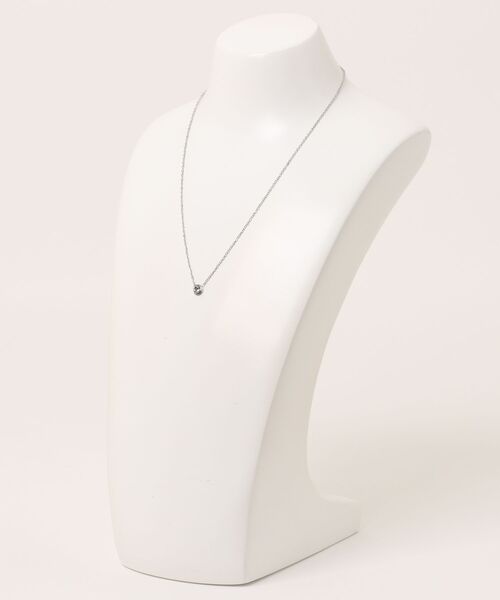 styiro（スタイロ）の「金属アレルギー対応 サークルフレームビジューステンレスネックレス（ネックレス・レディース・ゴールド/シルバー・FREE）」の5枚目の写真