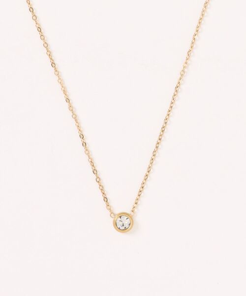 styiro（スタイロ）の「金属アレルギー対応 サークルフレームビジューステンレスネックレス（ネックレス・レディース・ゴールド/シルバー・FREE）」の8枚目の写真