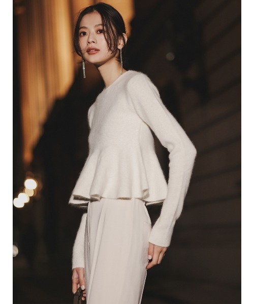 ZOZO限定カラー】ペプラムショートニットトップス（ニット/セーター