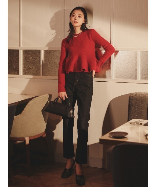 ZOZO限定カラー】ペプラムショートニットトップス（ニット/セーター