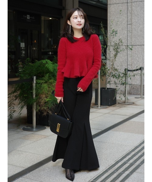 ZOZO限定カラー】ペプラムショートニットトップス（ニット/セーター