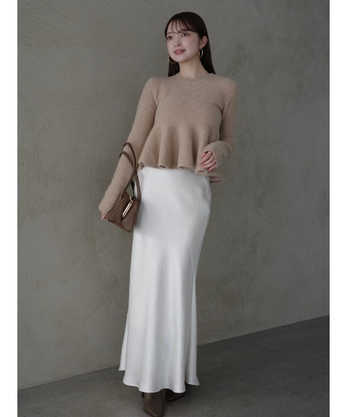 ZOZO限定カラー】ペプラムショートニットトップス（ニット/セーター