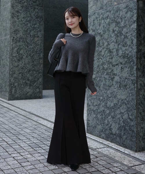 ZOZO限定カラー】ペプラムショートニットトップス（ニット/セーター