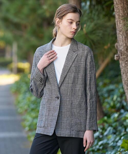 DRESSTERIOR（ドレステリア）の「ウォッシャブルリネンライトジャケット（テーラードジャケット・レディース・ブラック系3/ブラック系1・34/38/36）」の13枚目の写真