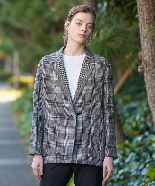 DRESSTERIOR（ドレステリア）の「ウォッシャブルリネンライトジャケット（テーラードジャケット・レディース・ブラック系3/ブラック系1・34/38/36）」の14枚目の写真