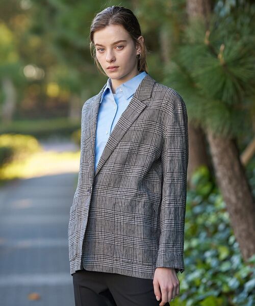 DRESSTERIOR（ドレステリア）の「ウォッシャブルリネンライトジャケット（テーラードジャケット・レディース・ブラック系3/ブラック系1・34/38/36）」の15枚目の写真