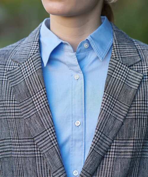 DRESSTERIOR（ドレステリア）の「ウォッシャブルリネンライトジャケット（テーラードジャケット・レディース・ブラック系3/ブラック系1・34/38/36）」の9枚目の写真