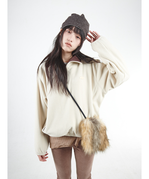 MUWM(ムウム)の「ファーリーパーバッグ Furry Paw Bag (2カラー)(メッセンジャーバッグ・レディース・ブラウン/ライトブラウン・FREE)」の9枚目の写真