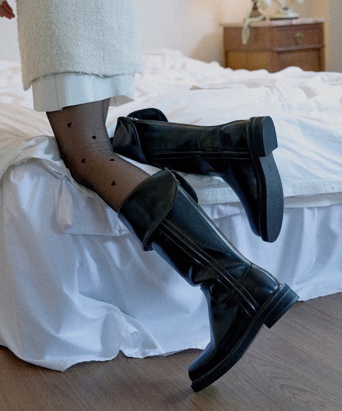 SHOEHI(シューハイ)の「ジェンマカフスロングブーツ_B2311(2カラー)(ブーツ・レディース・ブラック/カーキ・22.5cm/23cm)」の13枚目の写真