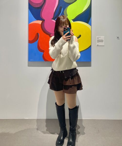SHOEHI(シューハイ)の「ジェンマカフスロングブーツ_B2311(2カラー)(ブーツ・レディース・ブラック/カーキ・22.5cm/23cm)」の14枚目の写真