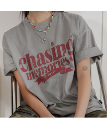 BUBBLPIECE（バブルピース）の「16-count Chasing Pigment T-shirt_Light Gray（Tシャツ/カットソー）」