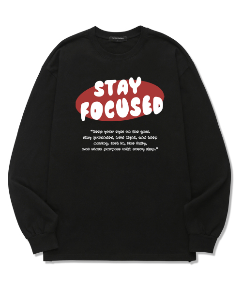 OUSE(オウズ)の「STAY FOCUSED ロングスリーブ (DLS033) ブラック(Tシャツ/カットソー・レディース・その他・SMALL/MEDIUM/LARGE/X-LARGE/XX-LARGE)」の4枚目の写真