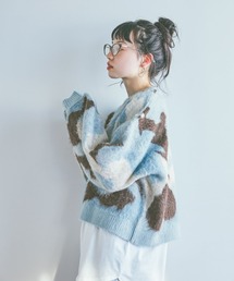 アートカモフラニットプルオーバー