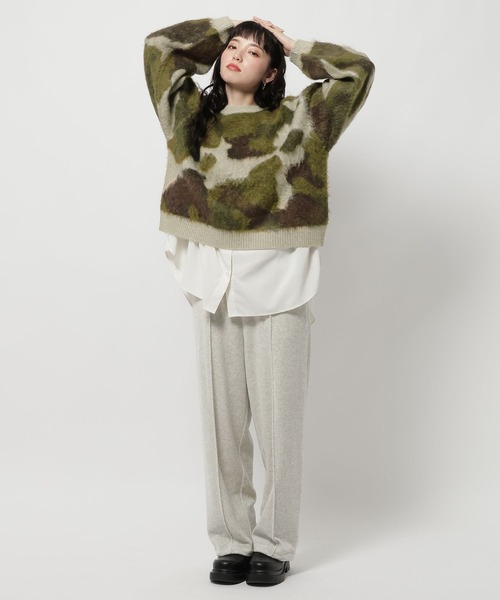 セール】アートカモフラニットプルオーバー（ニット/セーター）｜niko