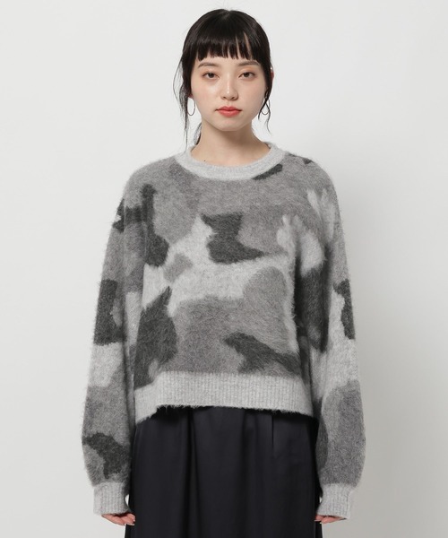 セール】アートカモフラニットプルオーバー（ニット/セーター）｜niko