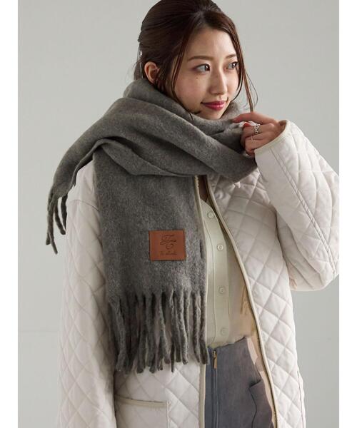 Te chichi（テチチ）の「フリンジカラーマフラー（ストール/ショール・レディース・グレー/ベージュ/サックスブルー/ピンク・F）」の2枚目の写真