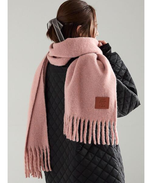 Te chichi（テチチ）の「フリンジカラーマフラー（ストール/ショール・レディース・グレー/ベージュ/サックスブルー/ピンク・F）」の4枚目の写真