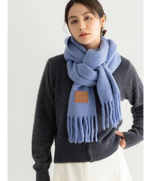 Te chichi（テチチ）の「フリンジカラーマフラー（ストール/ショール・レディース・グレー/ベージュ/サックスブルー/ピンク・F）」の5枚目の写真