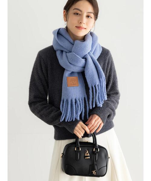 Te chichi（テチチ）の「フリンジカラーマフラー（ストール/ショール・レディース・グレー/ベージュ/サックスブルー/ピンク・F）」の6枚目の写真