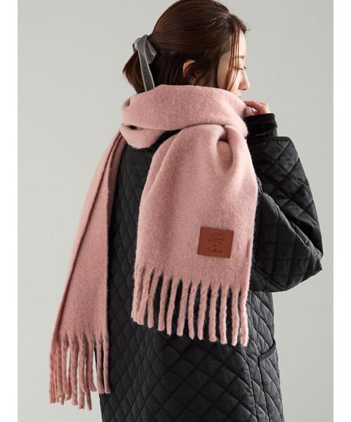 Te chichi（テチチ）の「フリンジカラーマフラー（ストール/ショール・レディース・グレー/ベージュ/サックスブルー/ピンク・F）」の8枚目の写真