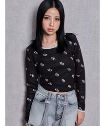 GYDA | GG patternタイトニットトップス(ニット/セーター)