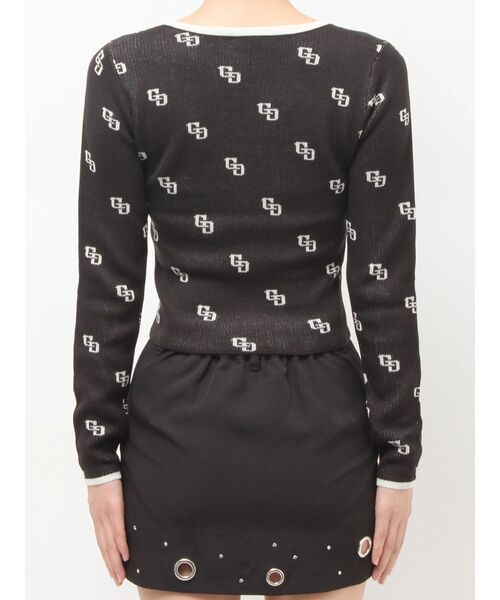 GYDA（ジェイダ）の「GG patternタイトニットトップス（ニット/セーター・レディース・オフホワイト/ブラック・FREE）」の14枚目の写真