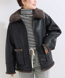 B.C STOCK | 《S/Mサイズ展開》リバーシブルムートンライクコート2(ムートンコート)