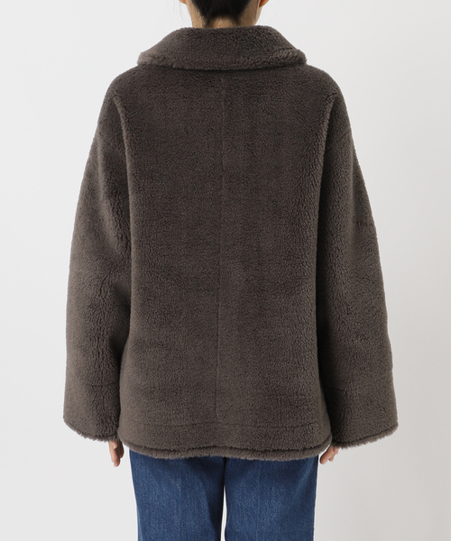 B.C STOCK（ベーセーストック）の「《S/Mサイズ展開》リバーシブルムートンライクコート2（ムートンコート・レディース・ブラック/ブラウン・SMALL/MEDIUM）」の7枚目の写真