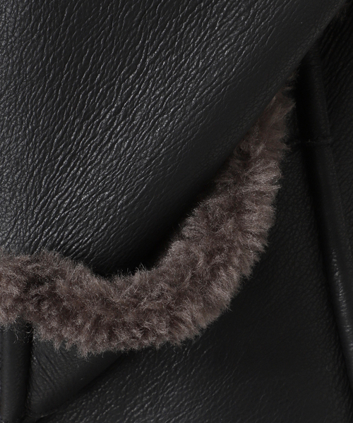 B.C STOCK（ベーセーストック）の「《S/Mサイズ展開》リバーシブルムートンライクコート2（ムートンコート・レディース・ブラック/ブラウン・SMALL/MEDIUM）」の14枚目の写真