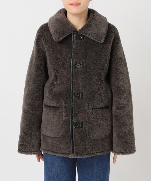 B.C STOCK（ベーセーストック）の「《S/Mサイズ展開》リバーシブルムートンライクコート2（ムートンコート・レディース・ブラック/ブラウン・SMALL/MEDIUM）」の15枚目の写真