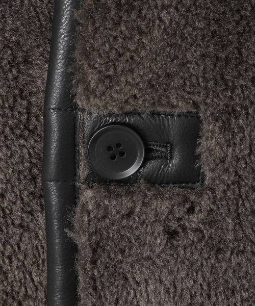 B.C STOCK（ベーセーストック）の「《S/Mサイズ展開》リバーシブルムートンライクコート2（ムートンコート・レディース・ブラック/ブラウン・SMALL/MEDIUM）」の16枚目の写真