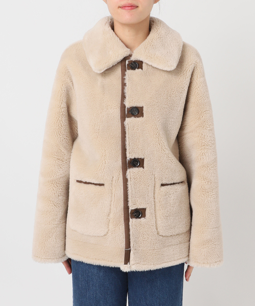 B.C STOCK（ベーセーストック）の「《S/Mサイズ展開》リバーシブルムートンライクコート2（ムートンコート・レディース・ブラック/ブラウン・SMALL/MEDIUM）」の21枚目の写真