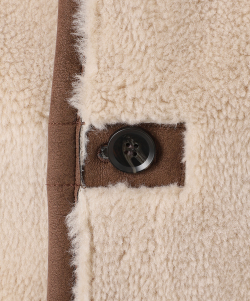 B.C STOCK（ベーセーストック）の「《S/Mサイズ展開》リバーシブルムートンライクコート2（ムートンコート・レディース・ブラック/ブラウン・SMALL/MEDIUM）」の22枚目の写真