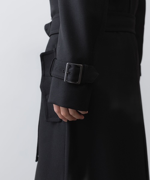 ato(アトウ)の「NEW WOOL TRENCH COAT(トレンチコート・メンズ・ブラック/ライトブラウン・44/48/46)」の17枚目の写真