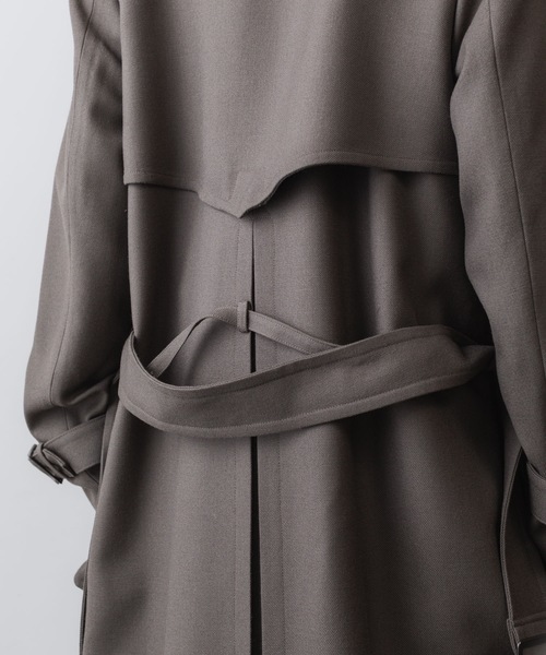 ato(アトウ)の「NEW WOOL TRENCH COAT(トレンチコート・メンズ・ブラック/ライトブラウン・44/48/46)」の21枚目の写真