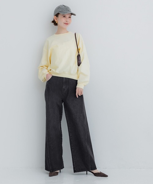 coca(coca)(コカ)の「ツイストシームデニムパンツ(デニムパンツ・レディース・ブラック/ブルー・L/M/S)」の3枚目の写真