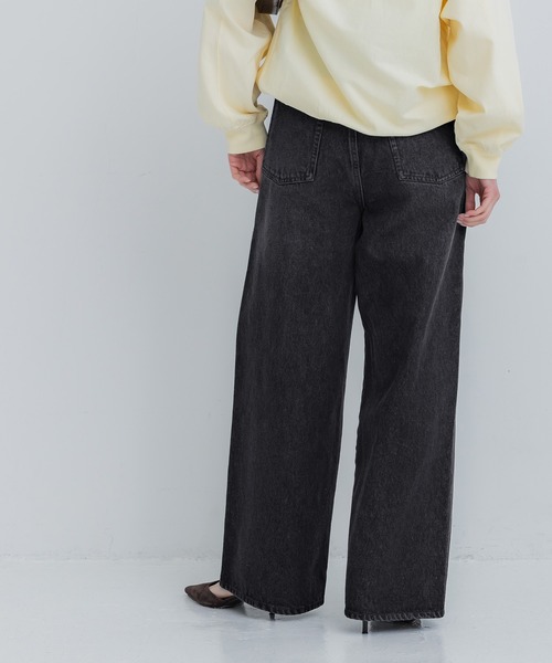 coca(coca)(コカ)の「ツイストシームデニムパンツ(デニムパンツ・レディース・ブラック/ブルー・L/M/S)」の4枚目の写真