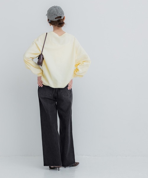 coca(coca)(コカ)の「ツイストシームデニムパンツ(デニムパンツ・レディース・ブラック/ブルー・L/M/S)」の7枚目の写真