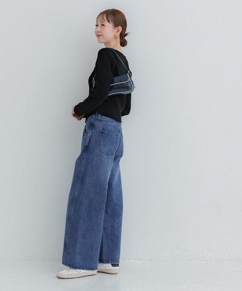 coca(coca)(コカ)の「ツイストシームデニムパンツ(デニムパンツ・レディース・ブラック/ブルー・L/M/S)」の13枚目の写真