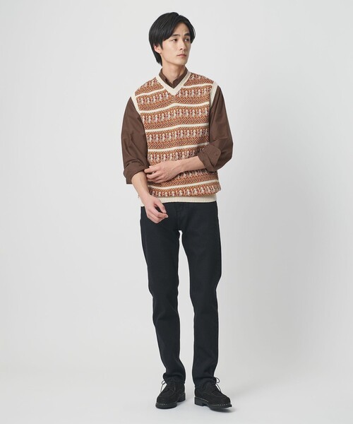 UNITED ARROWS(ユナイテッドアローズ)の「ヨネザワ シルクポプリン ボタンダウン シャツ「 SLOW & 」(シャツ/ブラウス・メンズ・ダークブラウン/ライトブルー・XL/L/M/S)」の6枚目の写真