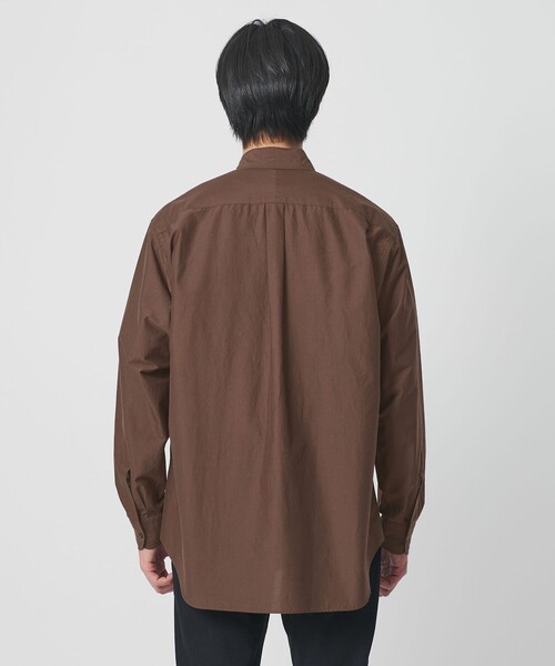 UNITED ARROWS(ユナイテッドアローズ)の「ヨネザワ シルクポプリン ボタンダウン シャツ「 SLOW & 」(シャツ/ブラウス・メンズ・ダークブラウン/ライトブルー・XL/L/M/S)」の9枚目の写真