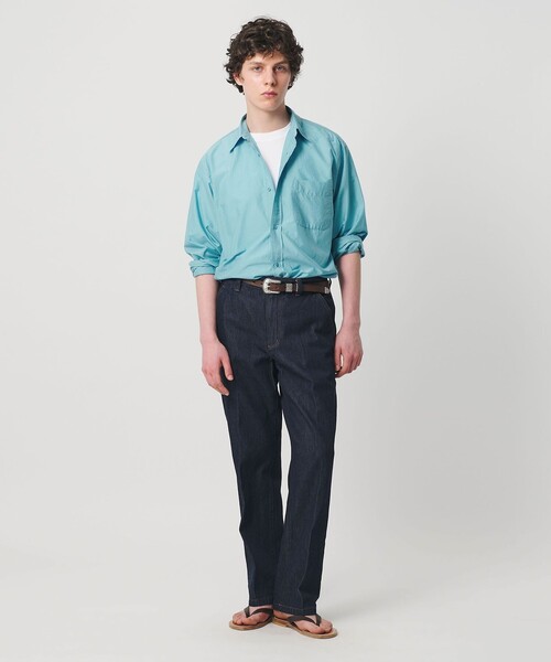 UNITED ARROWS(ユナイテッドアローズ)の「ヨネザワ シルクポプリン ボタンダウン シャツ「 SLOW & 」(シャツ/ブラウス・メンズ・ダークブラウン/ライトブルー・XL/L/M/S)」の11枚目の写真