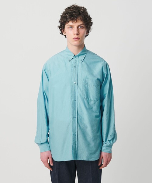 UNITED ARROWS(ユナイテッドアローズ)の「ヨネザワ シルクポプリン ボタンダウン シャツ「 SLOW & 」(シャツ/ブラウス・メンズ・ダークブラウン/ライトブルー・XL/L/M/S)」の14枚目の写真
