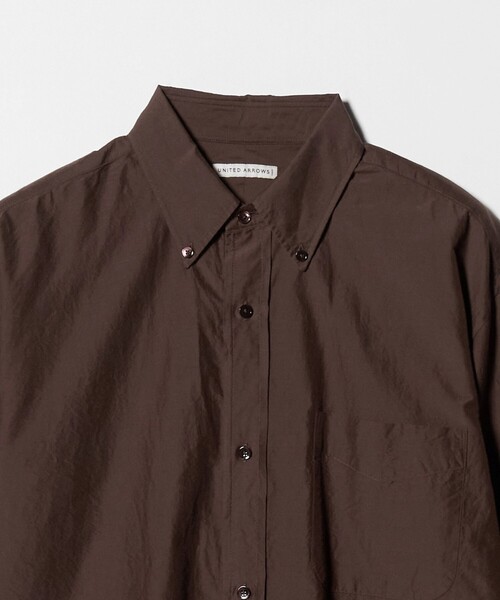 UNITED ARROWS(ユナイテッドアローズ)の「ヨネザワ シルクポプリン ボタンダウン シャツ「 SLOW & 」(シャツ/ブラウス・メンズ・ダークブラウン/ライトブルー・XL/L/M/S)」の19枚目の写真