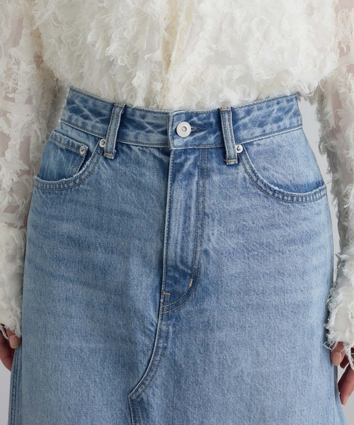 SALON adam et rope'（サロン アダム エ ロペ）の「【WEB限定】リメイクライクデニムスカート（デニムスカート・レディース・サックスブルー/オフホワイト・S/M）」の10枚目の写真