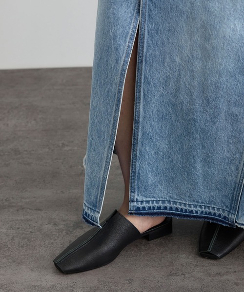 SALON adam et rope'（サロン アダム エ ロペ）の「【WEB限定】リメイクライクデニムスカート（デニムスカート・レディース・サックスブルー/オフホワイト・S/M）」の12枚目の写真