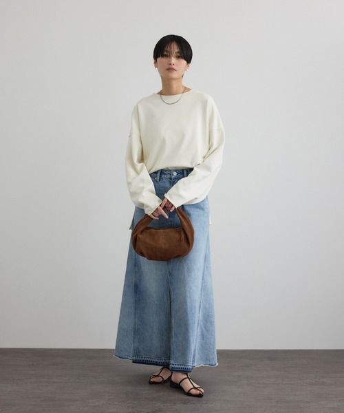 SALON adam et rope'（サロン アダム エ ロペ）の「【WEB限定】リメイクライクデニムスカート（デニムスカート・レディース・サックスブルー/オフホワイト・S/M）」の20枚目の写真