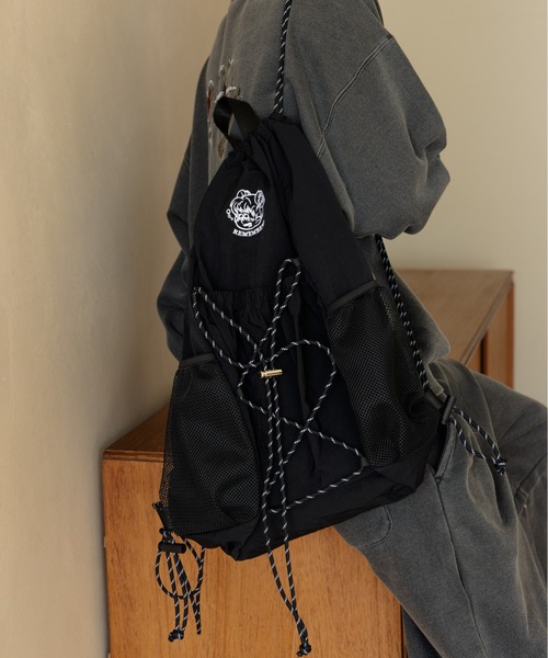 Remember.(リメンバー)の「メッシュポケットナップサック / Mesh Pocket Gym Sack(バックパック/リュック・メンズ・グリーン/ブラック/ブルー・FREE)」の22枚目の写真