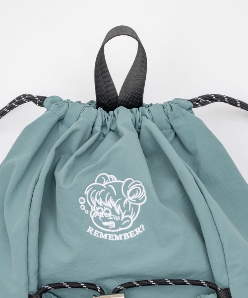 Remember.(リメンバー)の「メッシュポケットナップサック / Mesh Pocket Gym Sack(バックパック/リュック・メンズ・グリーン/ブラック/ブルー・FREE)」の7枚目の写真