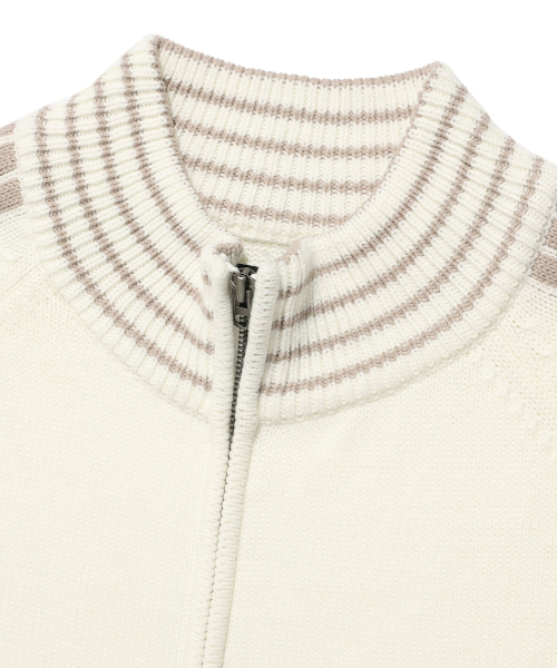 ISTKUNST（イストクンスト）の「STAR TRACK KNIT ZIP UP_IVORY(IK2FFMK684A)（ニット/セーター・レディース・アイボリー・S/M/L）」の6枚目の写真